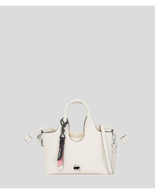 Karl Lagerfeld Natural Ikon Small Grainy Tote Bag