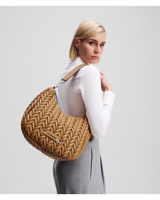 Karl Lagerfeld Brown K/weave Hobo Bag