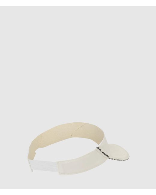KL Jeans White Nylon Tape Logo Visor
