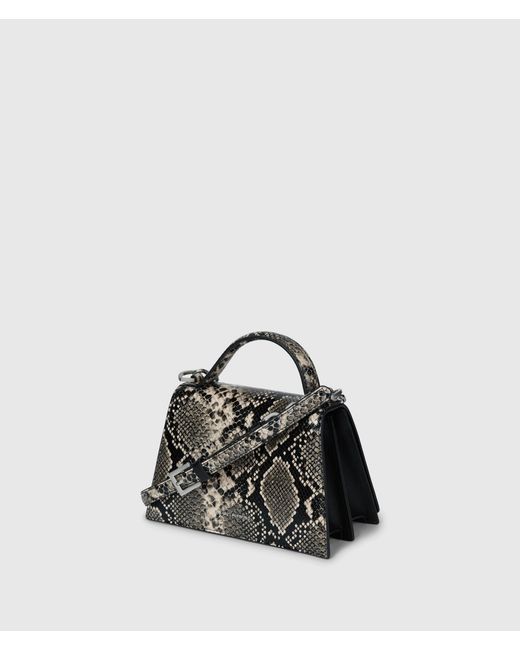 Karl Lagerfeld Black K/Signature Small Python Crossbody Bag