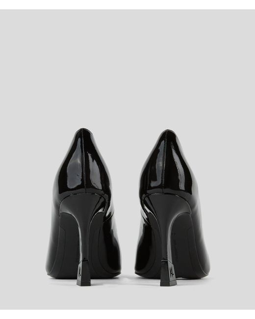 Karl Lagerfeld Black Premiere 90 Gloss Heels