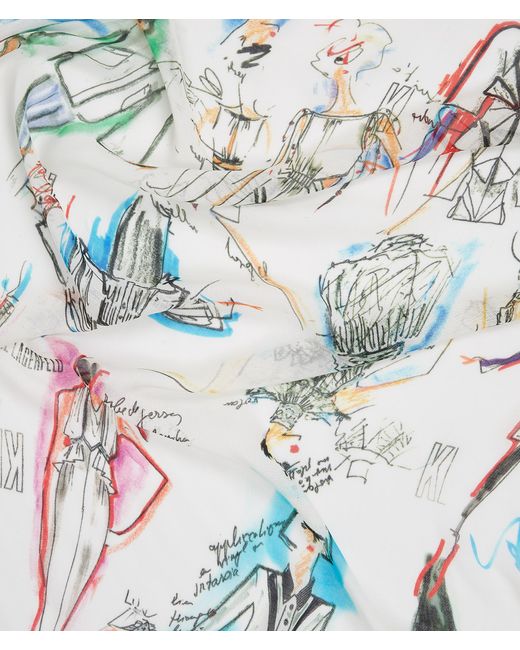 Karl Lagerfeld Multicolor K/sketches Scarf