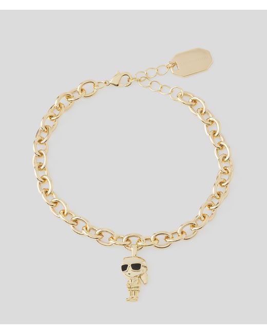 Karl Lagerfeld Metallic Ikon Karl Chain-link Bracelet