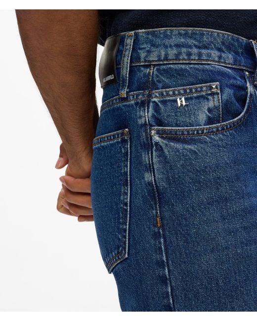 Karl Lagerfeld Blue Straight Jeans for men