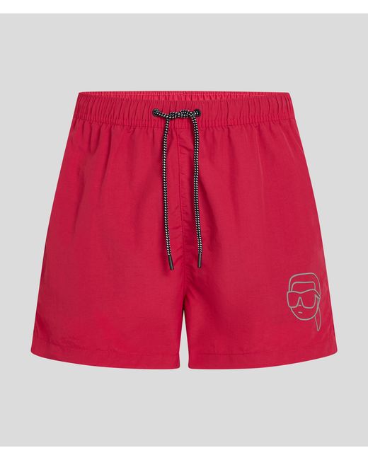 Karl Lagerfeld Red K/ikonik Board Shorts for men