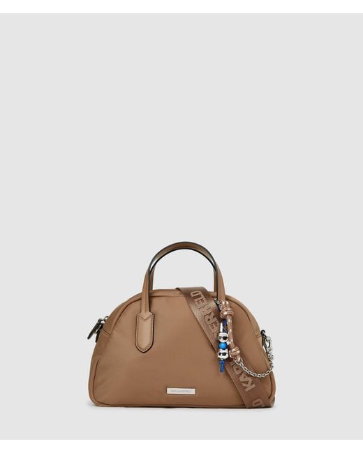 Karl Lagerfeld Brown Ikon Nylon Bowling Bag