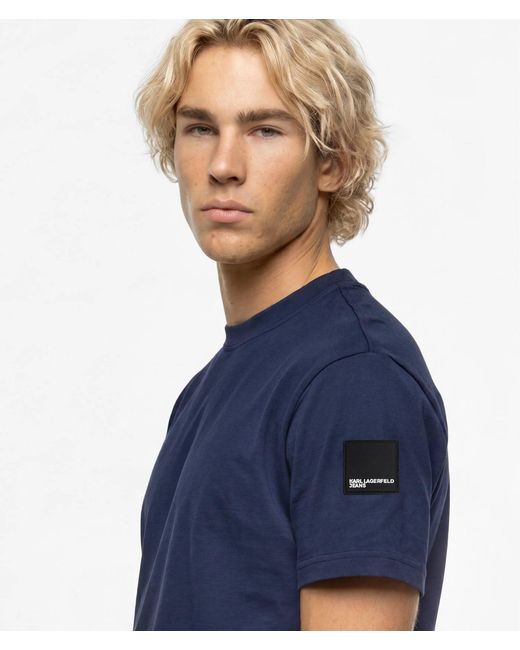 KL Jeans Blue Patch Logo T-Shirt for men
