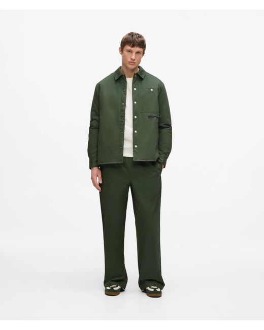 KL Jeans Green Lightly Padded Shirt Jacket for men