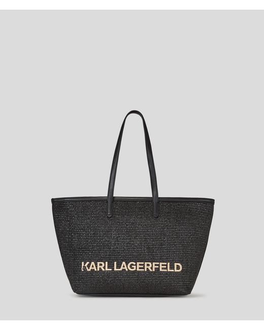 Sac Cabas K/essential En Raphia Karl Lagerfeld en coloris Black