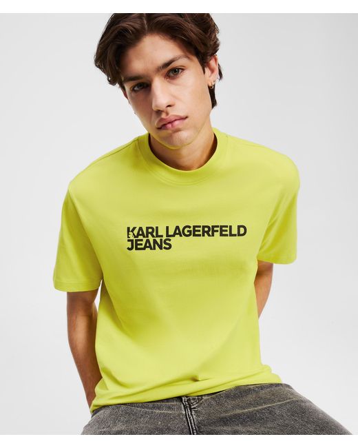 KL Jeans T-Shirt Mit Logo, Herren, Größe in Yellow für Herren