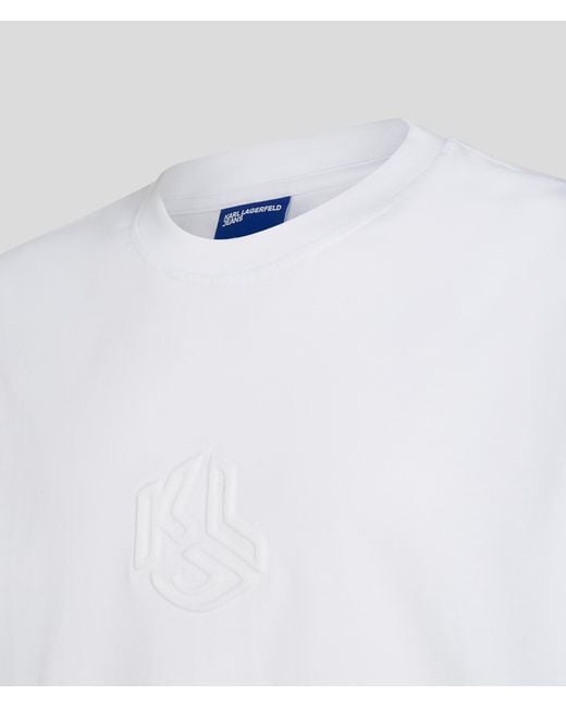 Karl Lagerfeld White Klj Monogram T-shirt for men