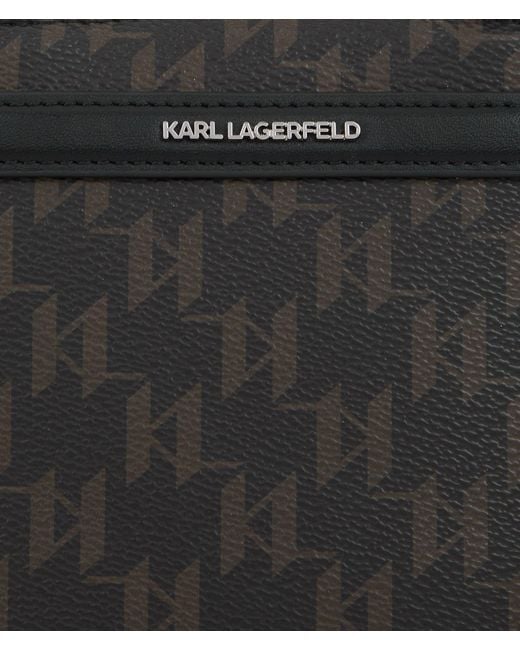 Karl Lagerfeld Black Ikon Monogram Small Tote Bag