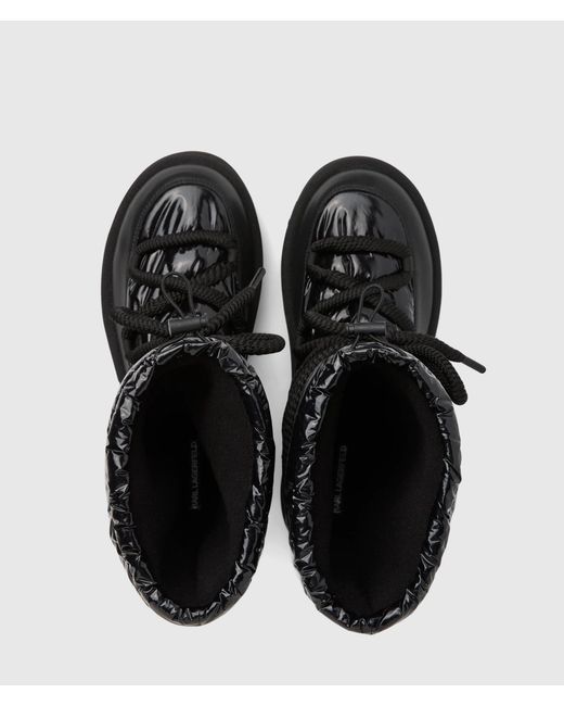 Karl Lagerfeld Black Skylar High-Leg Padded Boots