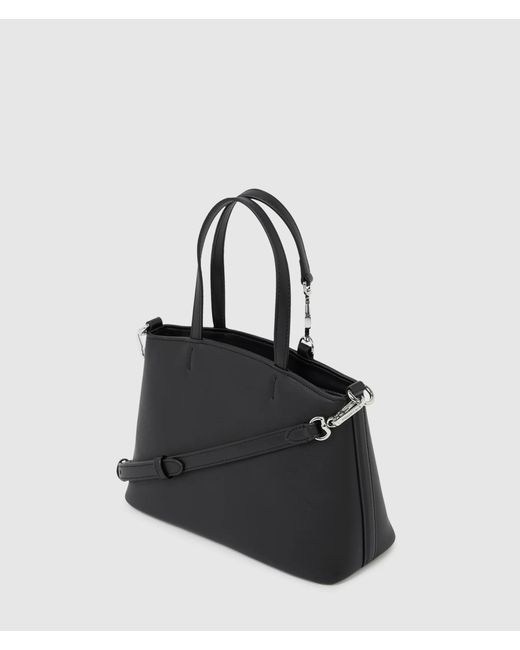 Karl Lagerfeld Black Ikon Smooth Small Tote Bag