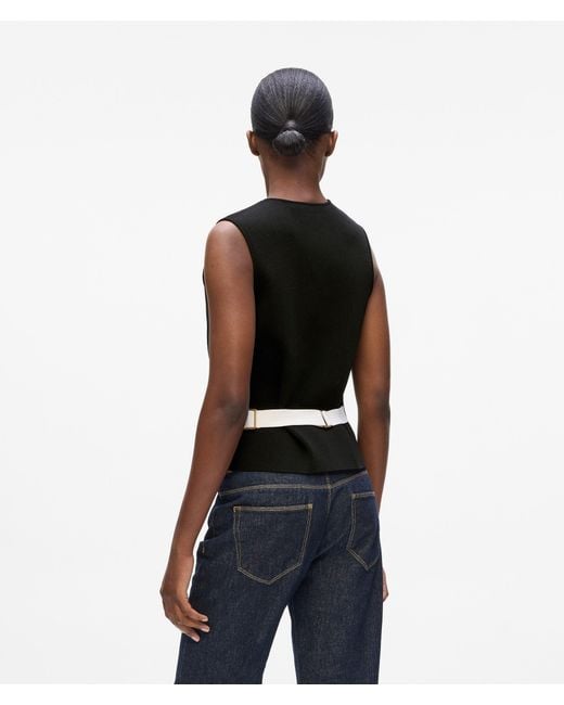 Karl Lagerfeld Black Karl Dna Waistcoat