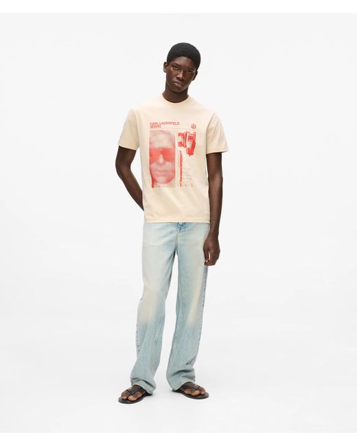KL Jeans Multicolor Graphic Karl Print T-Shirt for men