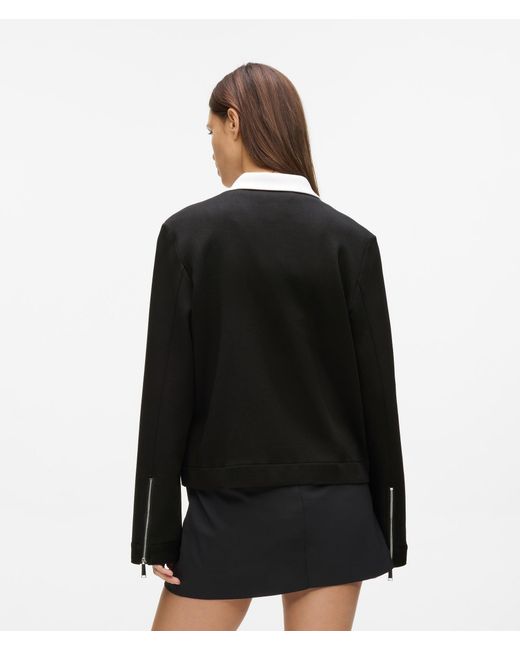 Karl Lagerfeld Black Karl Dna Zip-Up Sweatshirt