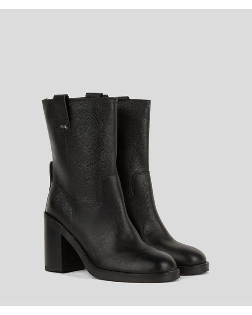 Karl Lagerfeld Black Brooklyn Ankle Boots