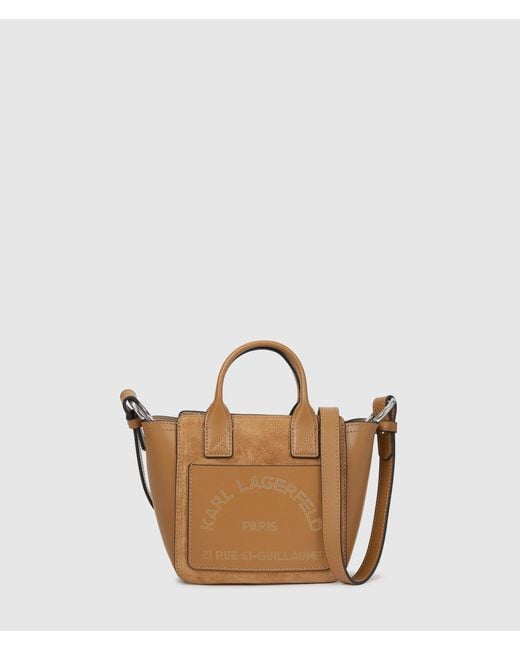 KARL LAGERFELD K/Daily Mini Suede Tote Bag | Lyst UK