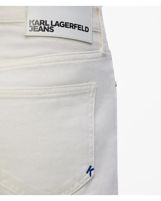 KL Jeans White High-Rise Straight Jeans