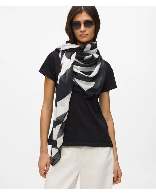 Karl Lagerfeld Black K/Circle Modal Scarf