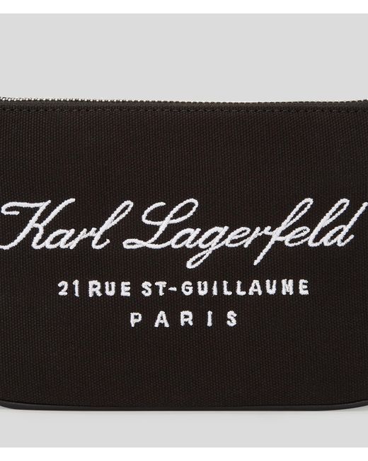 Karl Lagerfeld Black Hotel Karl Canvas Pouch