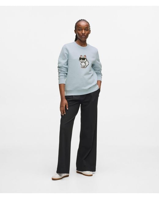 Karl Lagerfeld Blue Ikon Choupette Sweatshirt