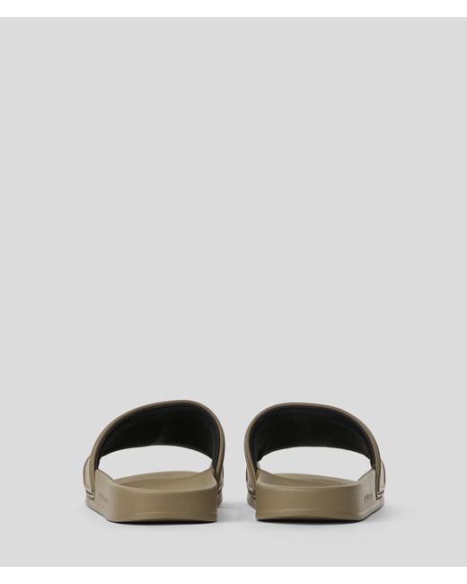 Karl Lagerfeld Green Ikon Nft Kondo Slippers for men