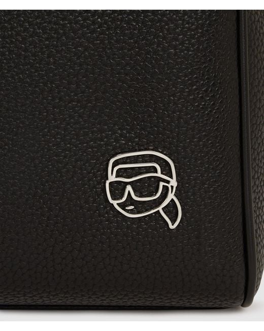 Karl Lagerfeld Black Ikon Outline Weekender Bag for men