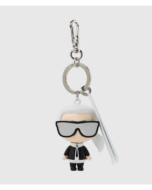 Karl Lagerfeld White Ikon Ski Keychain