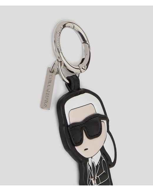 Karl Lagerfeld White K/ikonik Karl Keychain