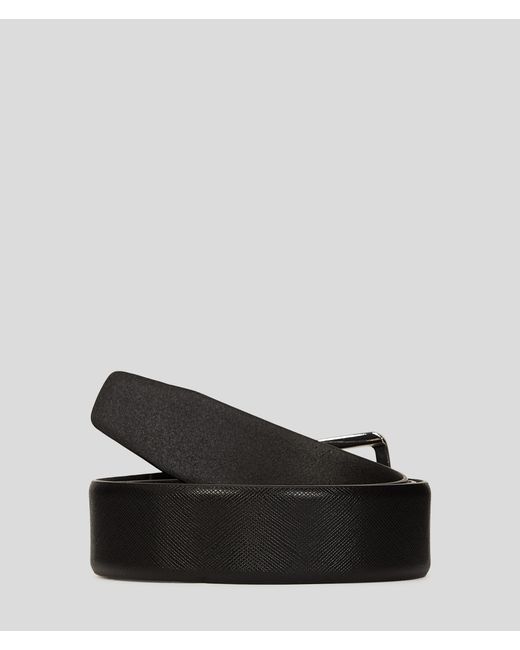 Karl Lagerfeld Black K/monogram Leather Belt for men