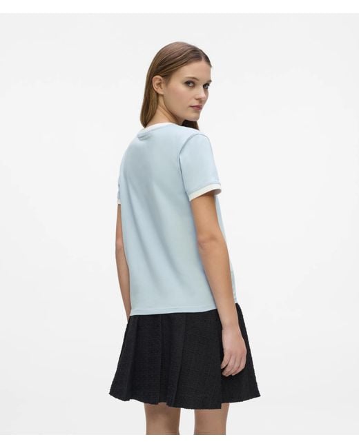 Karl Lagerfeld Blue Ikon Contrast Piping T-Shirt