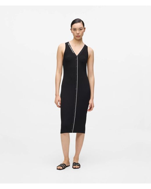 Karl Lagerfeld Blue Logo Knit Dress