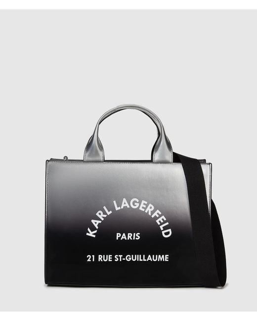 Karl Lagerfeld Black Rue St-Guillaume Degrade Medium Tote Bag
