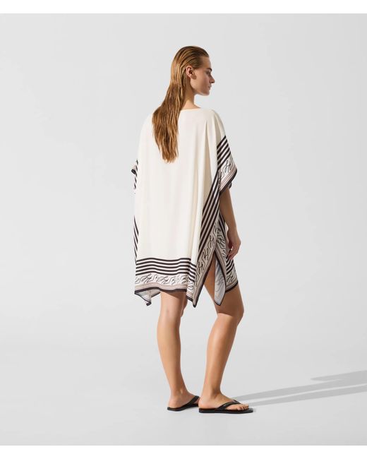 Karl Lagerfeld White Scarf Print Beach Tunic