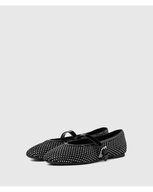 Karl Lagerfeld White Karo Gemstone Mesh Mary Janes