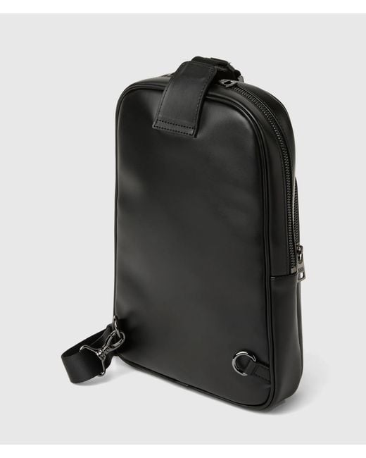 Sac À Bandoulière Vertical À Motif Damier Monogram, Homme, Taille Karl Lagerfeld pour homme en coloris Black