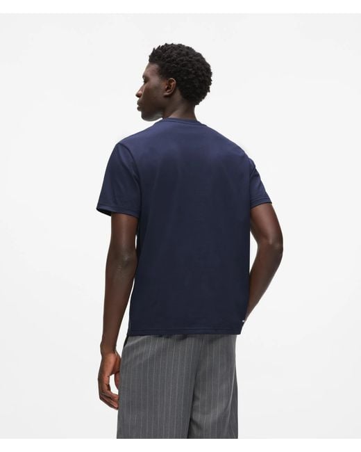 Karl Lagerfeld Blue Ikon Stripe Pocket T-Shirt for men