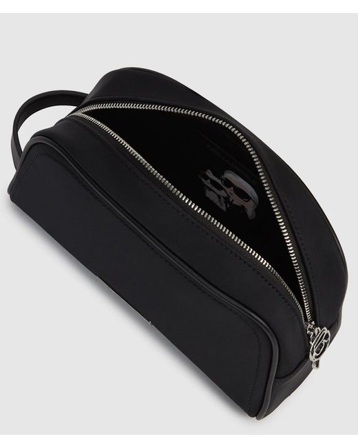 Karl Lagerfeld Black Ikon Nylon Vanity Case