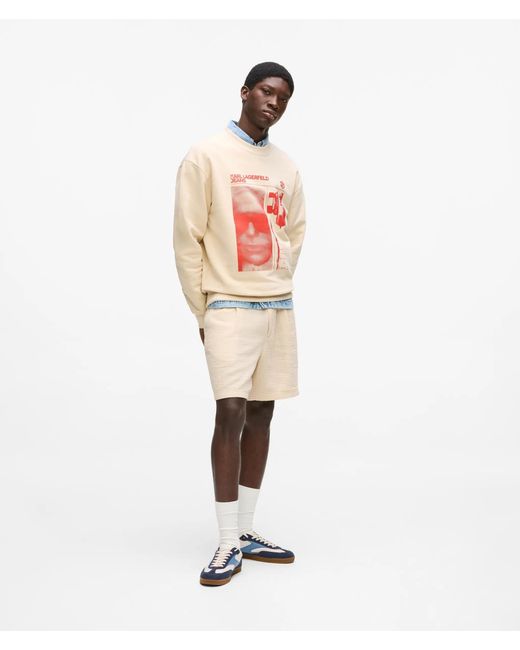 KL Jeans Pink Graphic Karl Print Sweatshirt for men