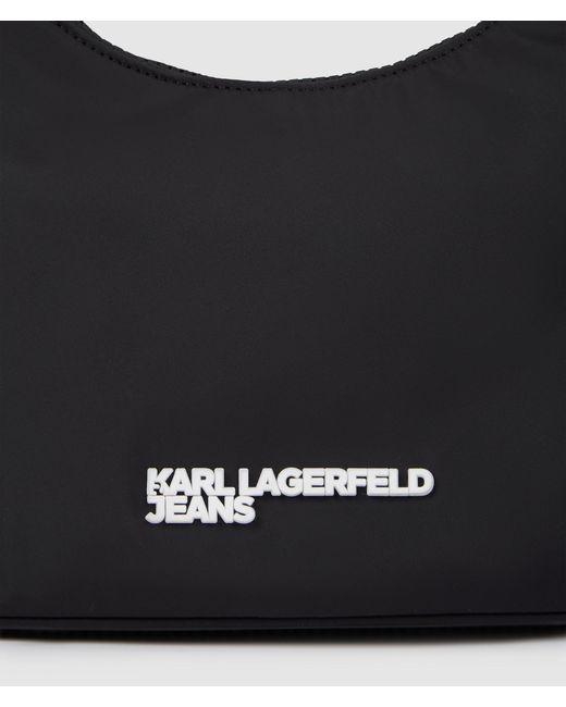 KL Jeans Black Cord Nylon Shoulder Bag