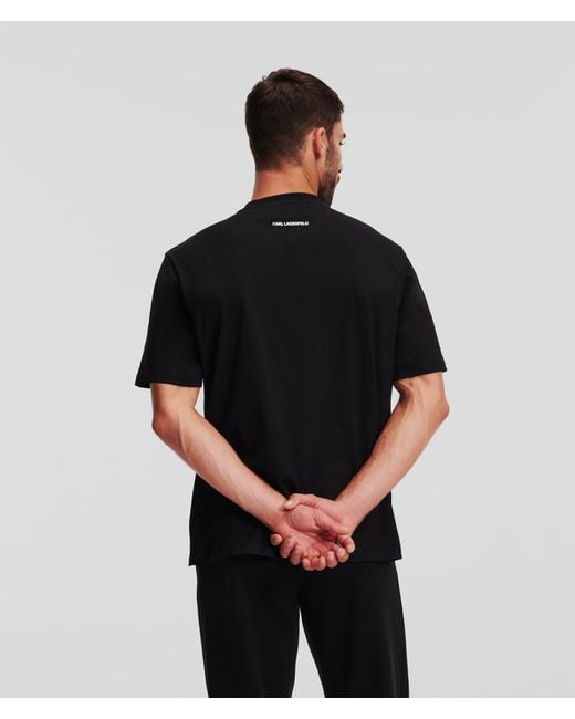 Karl Lagerfeld Black Logo Loungewear T-Shirt for men
