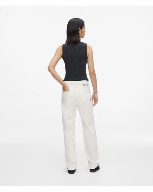 KL Jeans White High-Rise Straight Jeans