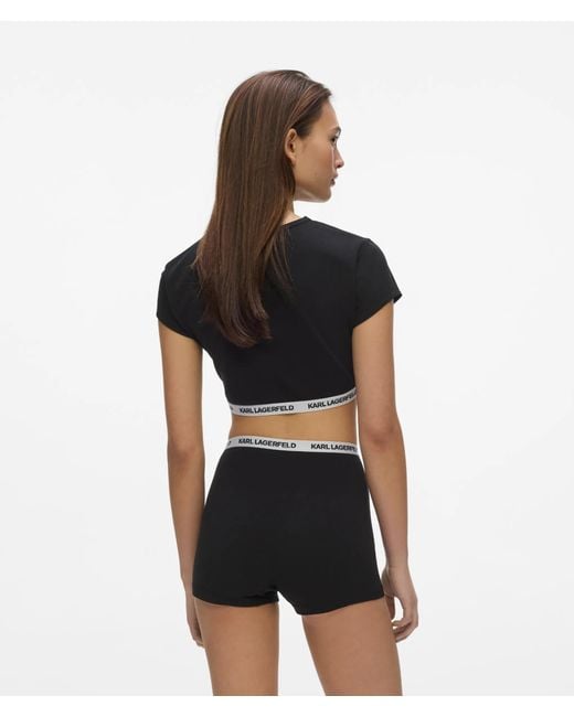 Karl Lagerfeld Black Logo Boxer Shorts