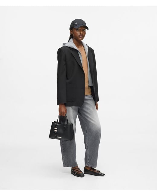 Karl Lagerfeld Black Ikon Smooth Small Tote Bag