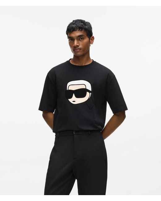 Karl Lagerfeld Black Ikon Karl Bold Graphic T-Shirt for men