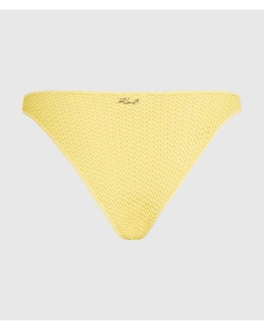 Karl Lagerfeld Yellow Crochet Bikini Bottoms