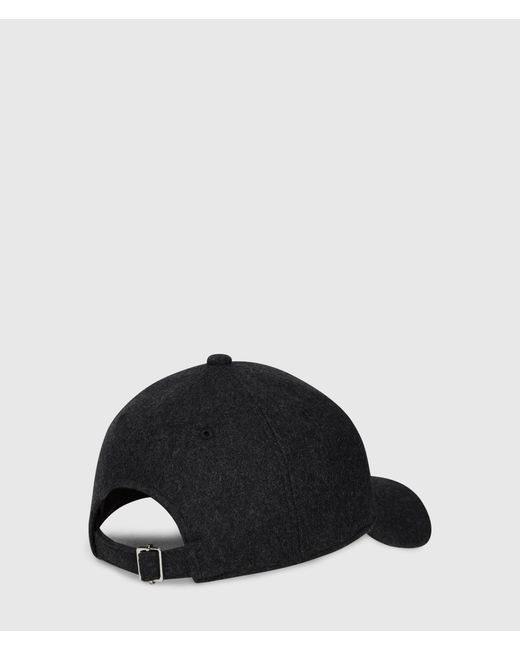 KL Jeans Black Logo Wool-Blend Cap for men