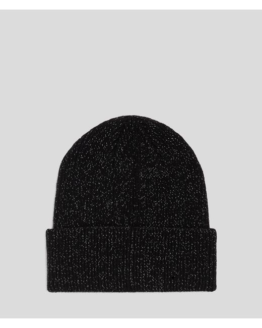 Karl Lagerfeld Black K/ikonik Choupette Lurex Beanie